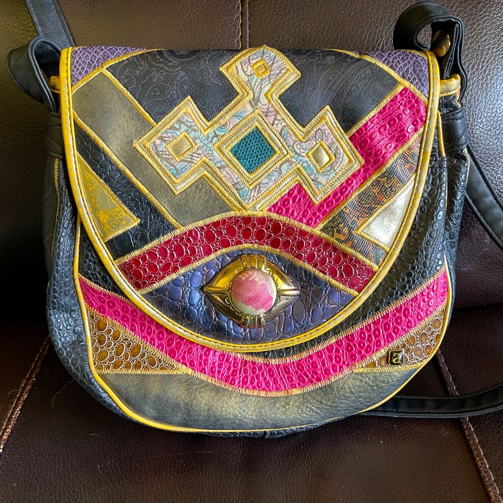 NAS Vintage 80s fax Crocodile Leather purse